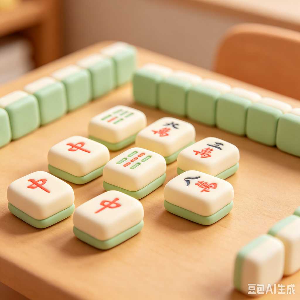gradient color mahjong tiles